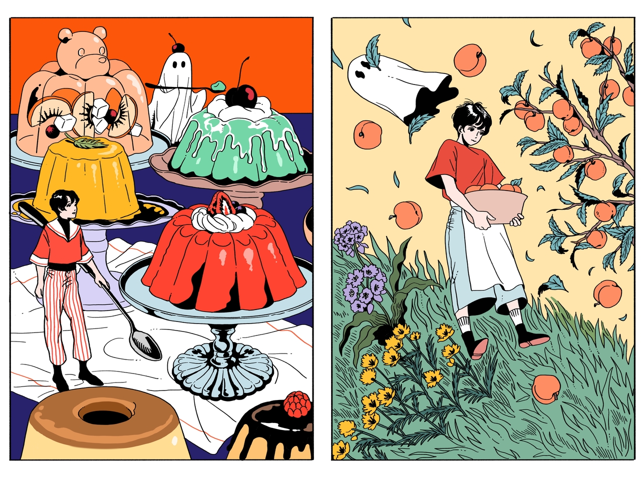 "Purgatory Funeral Cakes" Illustrations (Munhakdongne Publishing)