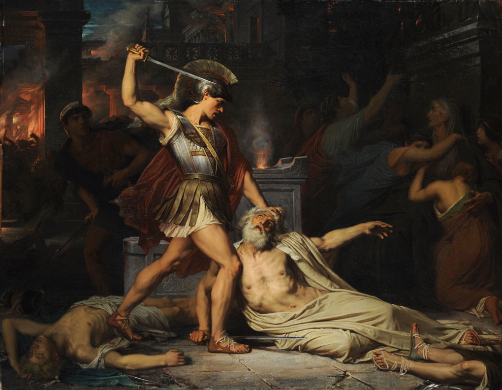 쥘 조제프 르페브르, 프리아모스의 죽음, 1861, 캔버스에 유채, 114x146cm [VladoubidoOodate, Public Domain, commons.wikimedia.org]