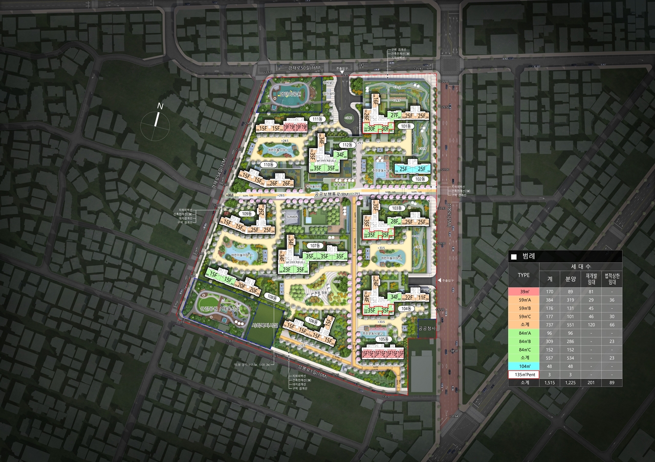 A site layout of the Myeongmok Zone 7 redevelopment project. [Provided by Seoul Metropolitan Government]
