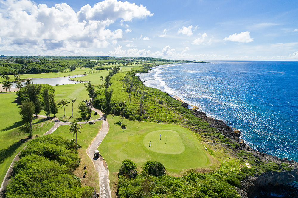 An aerial view of the Coral Ocean Resort Saipan golf course [Eland Park]