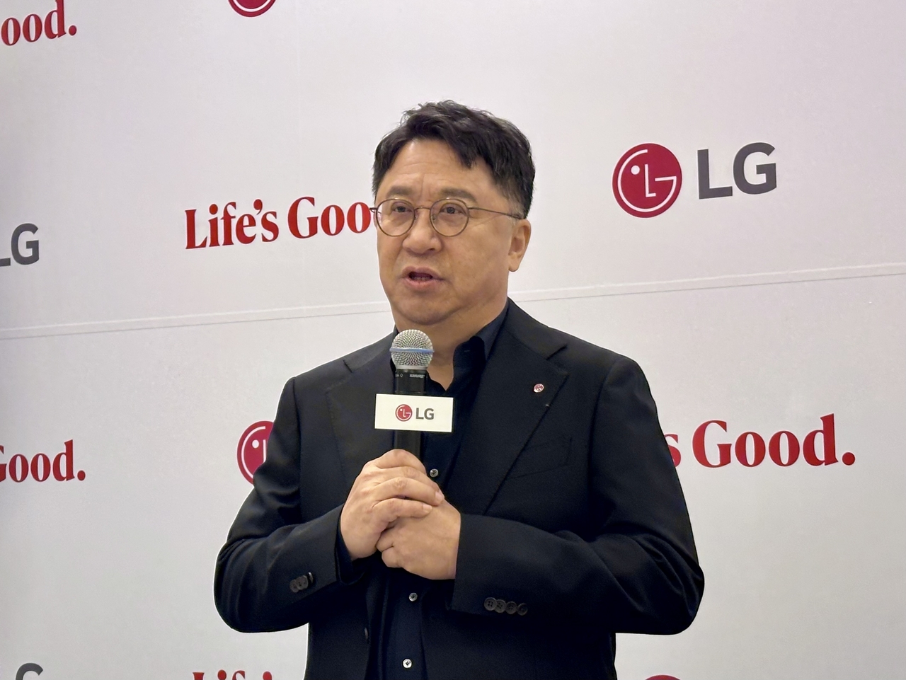 백승태 LG전자 HS사업본부장이 ‘IFA 2026’ 현장에서 열린 기자 간담회에서 말하고 있다. 베를린=이정완 기자.
