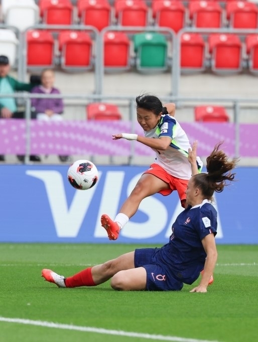 S. Korea's Cho Hye-young in action.    (KFA)