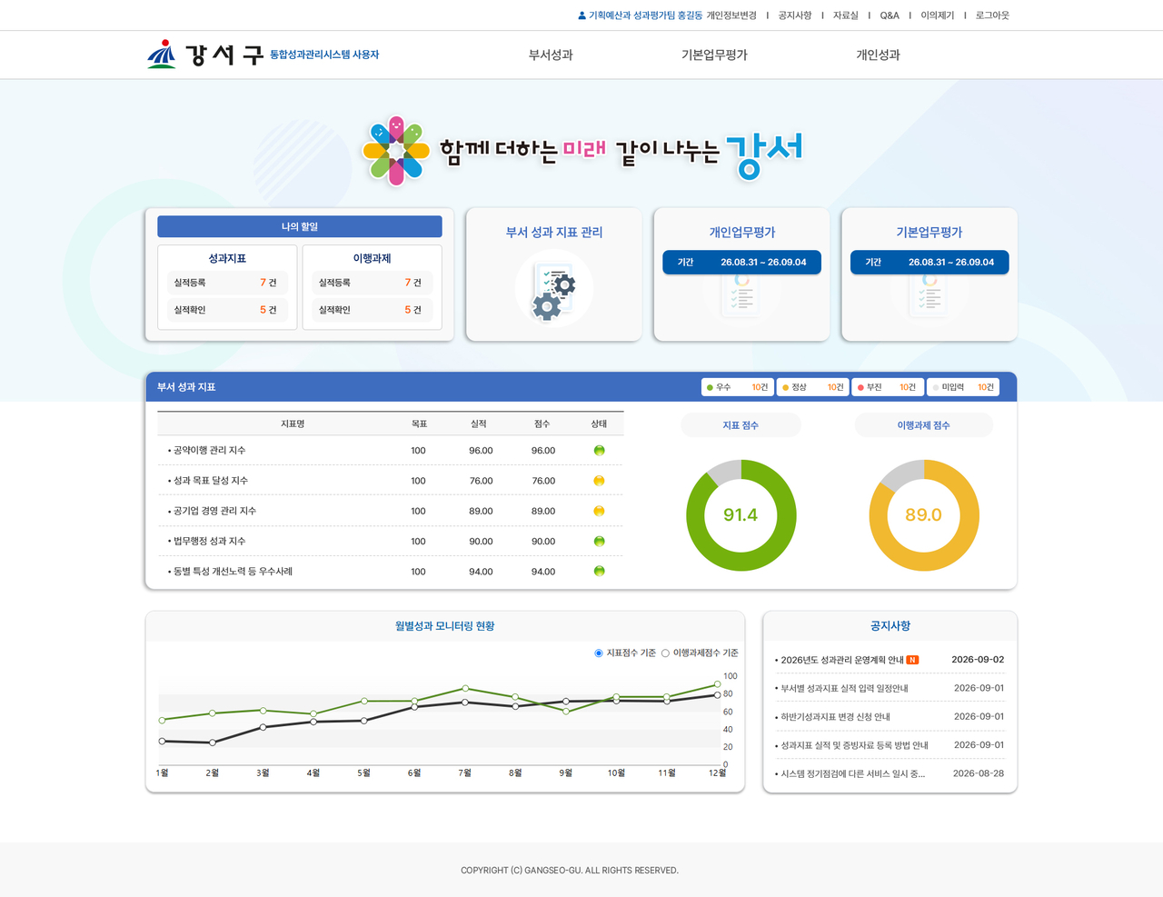 강서구 홈페이지