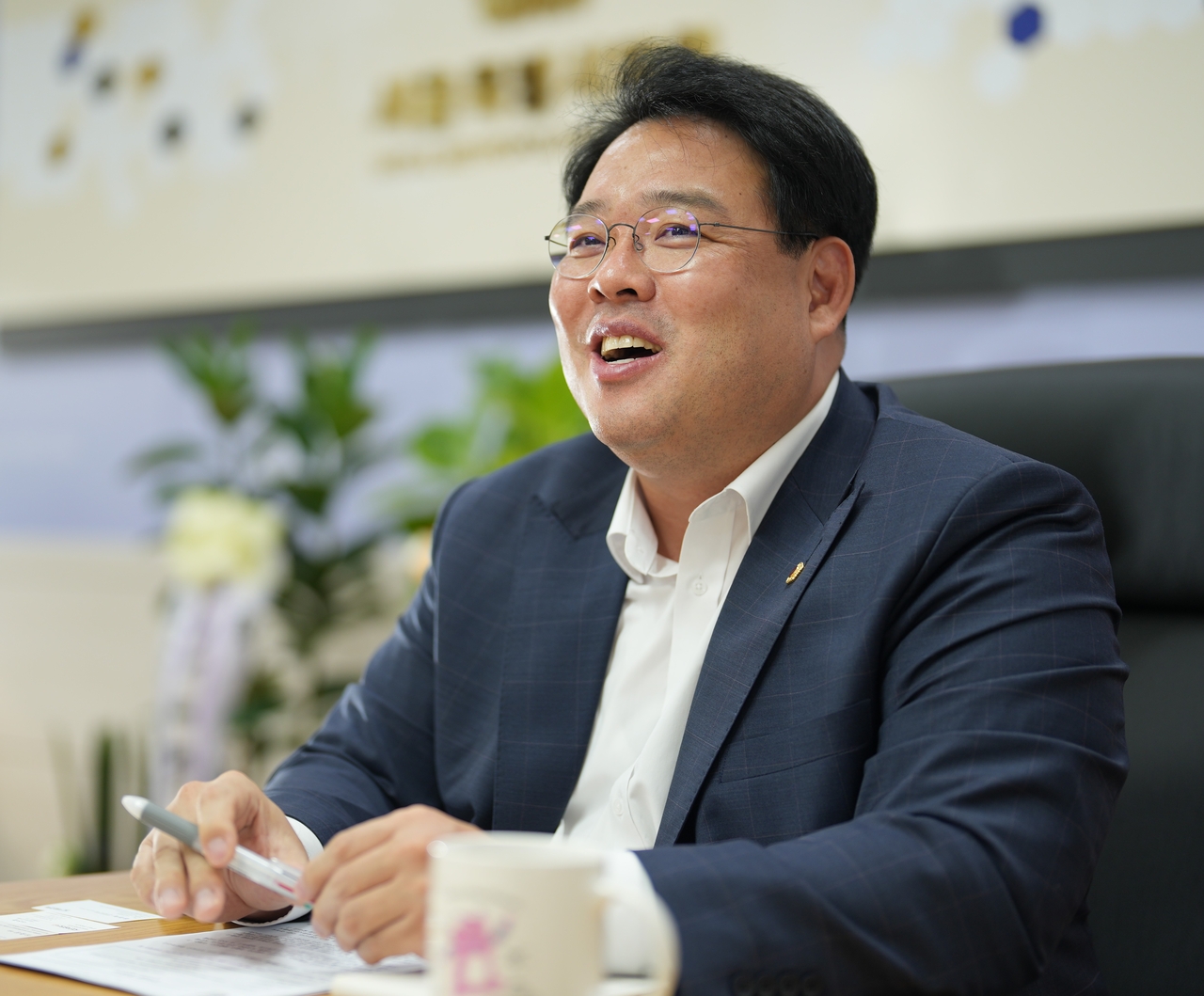 이 부의장이 소수 여당의 협치 전략과 향후 의정활동 방향을 말하고 있다. 양정원 기자