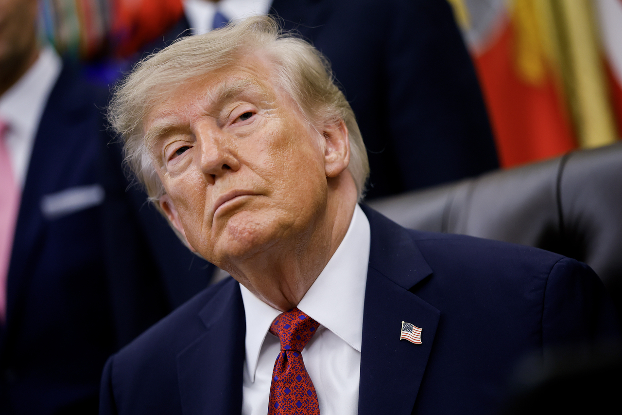 President Donald Trump attends a healthcare cost-relief event in the Oval Office at the White House in Washington on Aug. 31 (local time). [Getty Images]