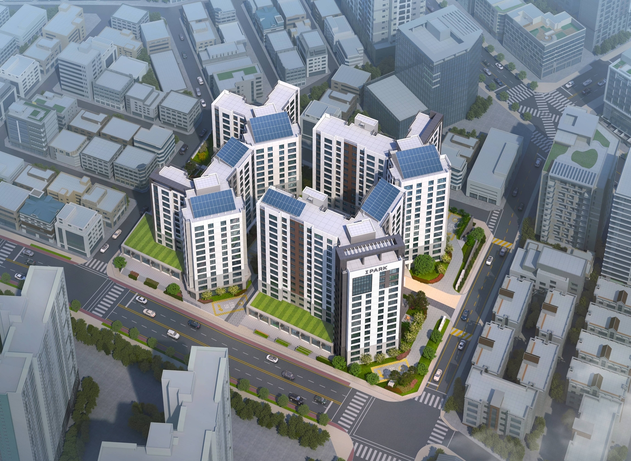 A rendering of Gangbyeon Station Central i'Park. [Korea Real Estate Investment & Trust]