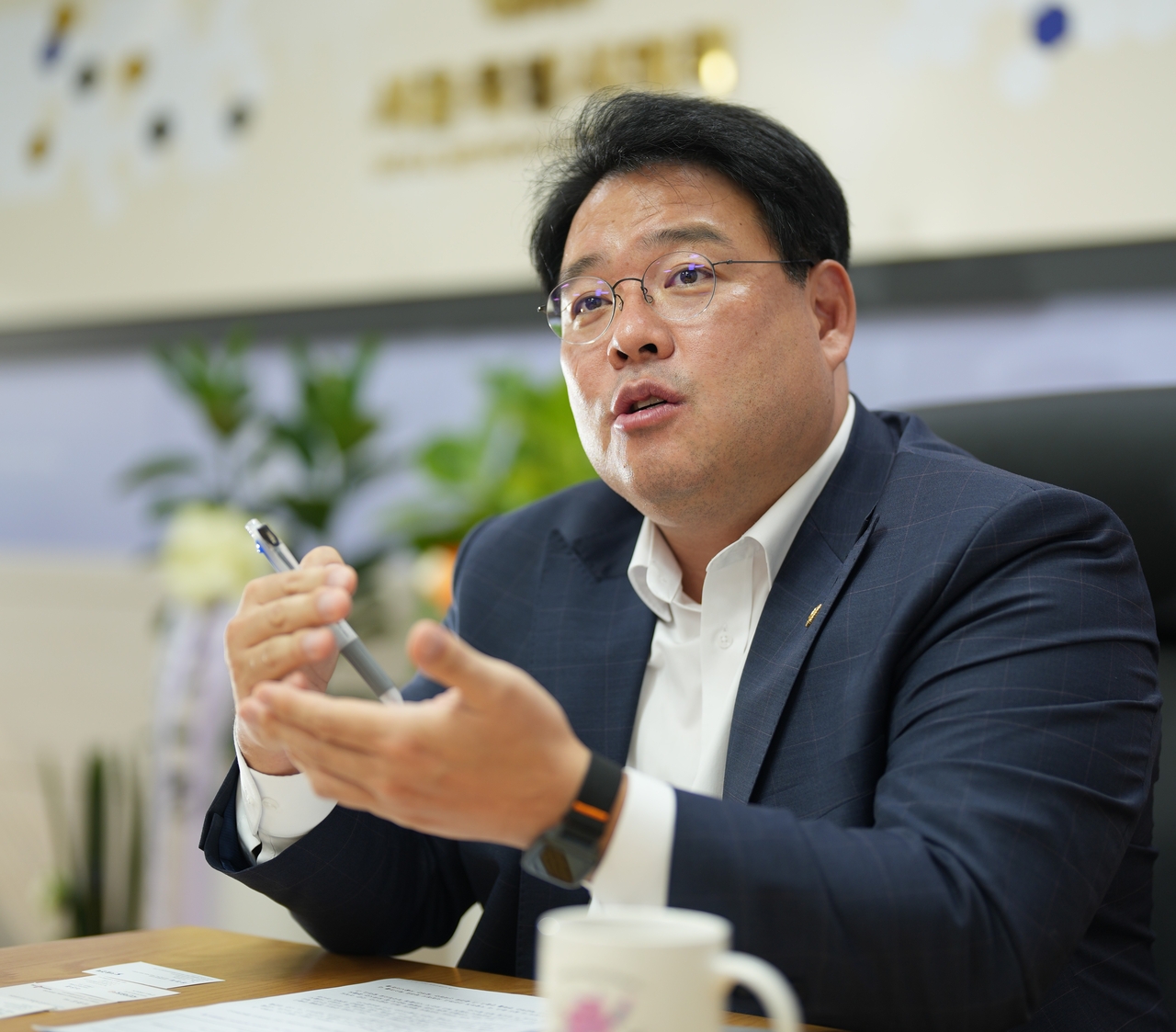 이 부의장이 서울의 주택공급 확대와 재건축·재개발 활성화 방안을 밝히고 있다. 양정원 기자