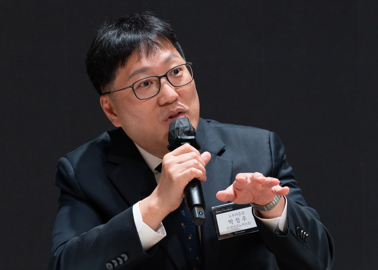 Park Jeong-woo, Nomura’s senior economist for Korea and Taiwan (Yoon Chang-bin/The Korea Herald)
