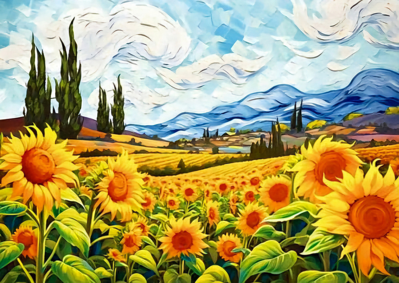 Vincent van Gogh's painting "Sunflowers"