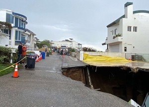 Nicolas Cage's $10.5m Malibu home hit by giant sinkhole