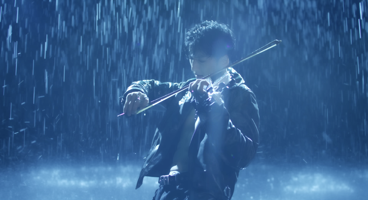 All’N plays the violin in the music video for “Dream Higher,” released on Aug. 14. (SKS Entertainment)