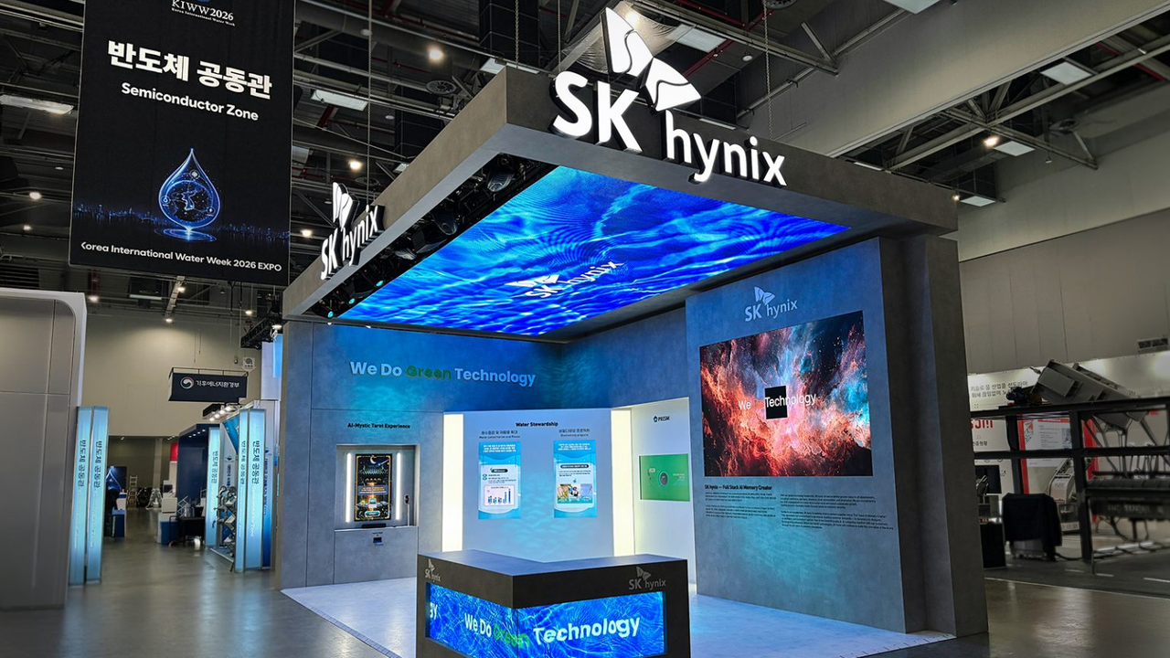 SK hynix's booth at the Korea International Water Week 2026, held at EXCO in Daegu