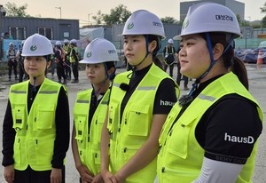 대보골프단 양효진·송은아·황민정, 철도 건설현장 찾았다