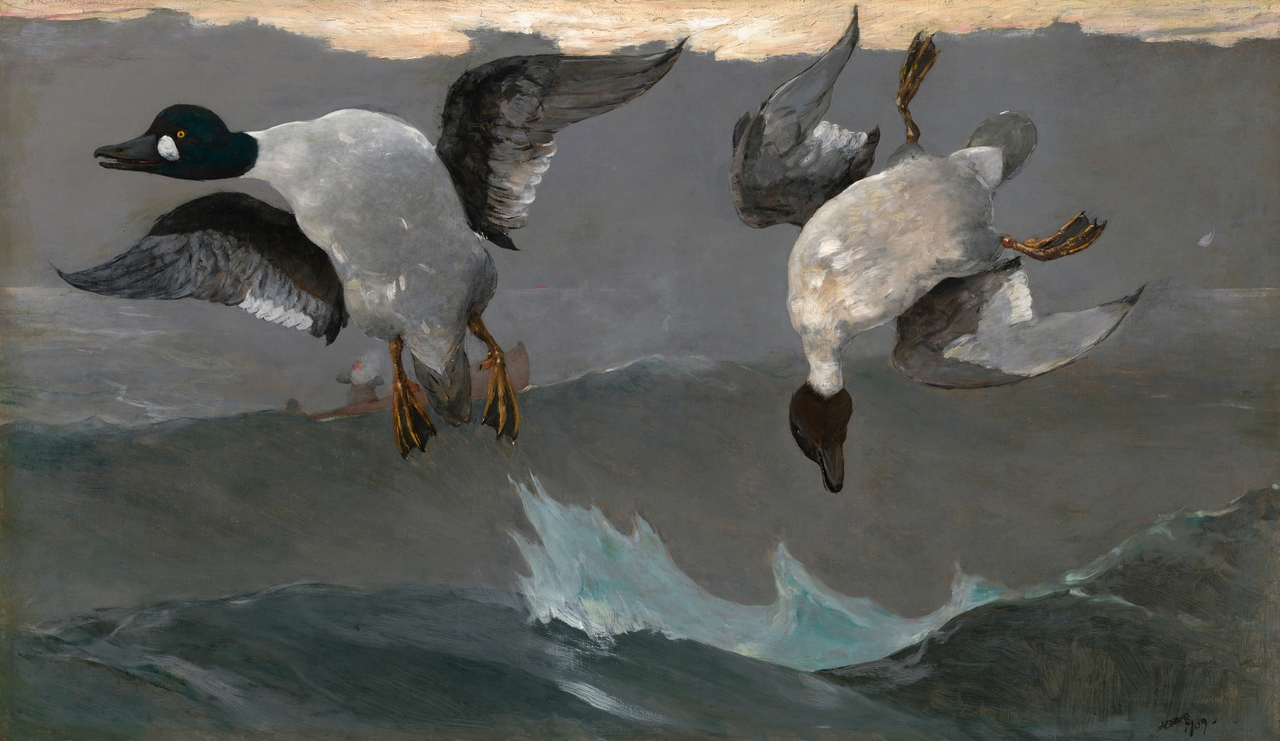 윈슬로 호머, 오른쪽과 왼쪽, 1909, 캔버스에 유채, 71.8x122.9cm, 워싱턴 국립 미술관 [The Yorck Project, National Gallery of Art, Public Domain, commons.wikimedia.org]