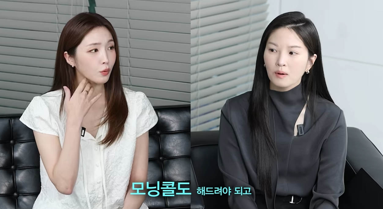 대한항공 승무원 출신 인플루언서 성해은(좌)과 아시아나 승무원 출신 유튜버 류이서. [유튜브 채널 ‘내사랑 류이서’ 갈무리]
