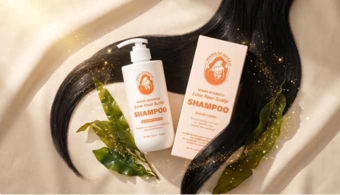 The "Love Your Scalp Shampoo," which contains a high concentration of South Jeolla Province kelp extract and is designed to help relieve hair-loss symptoms.