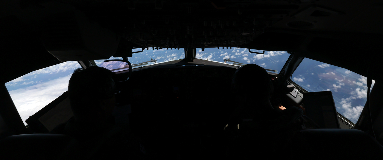 This file photo shows the control room of the South Korean Navy's P-8A maritime patrol aircraft participating in an antisubmarine warfare during the Rim of the Pacific exercise in Hawaii on July 8. (Pool photo via Yonhap)