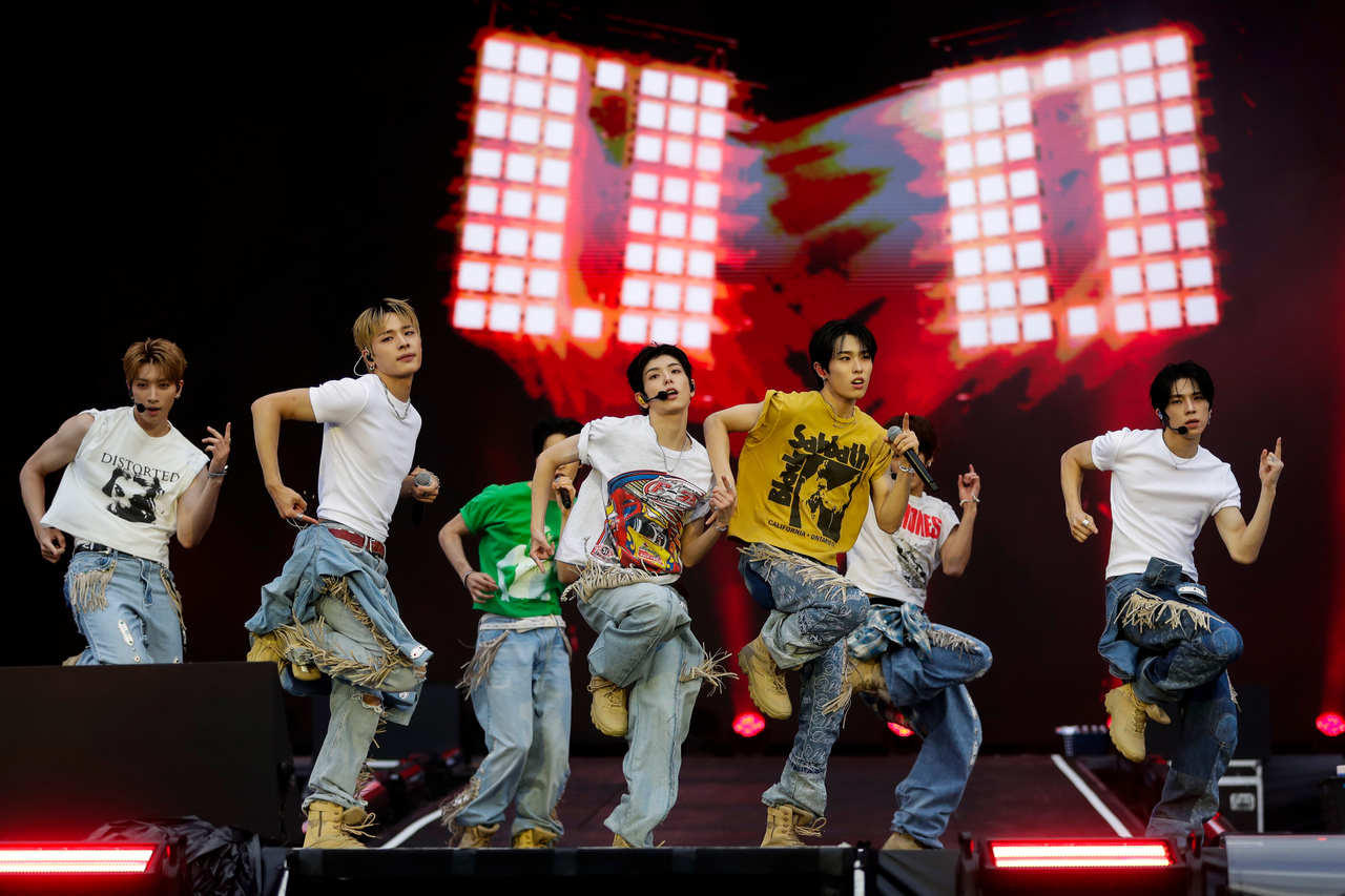 NexZ performs during the Rock in Rio music festival in Rio de Janeiro, Brazil, on Friday. (AP-Yonhap)