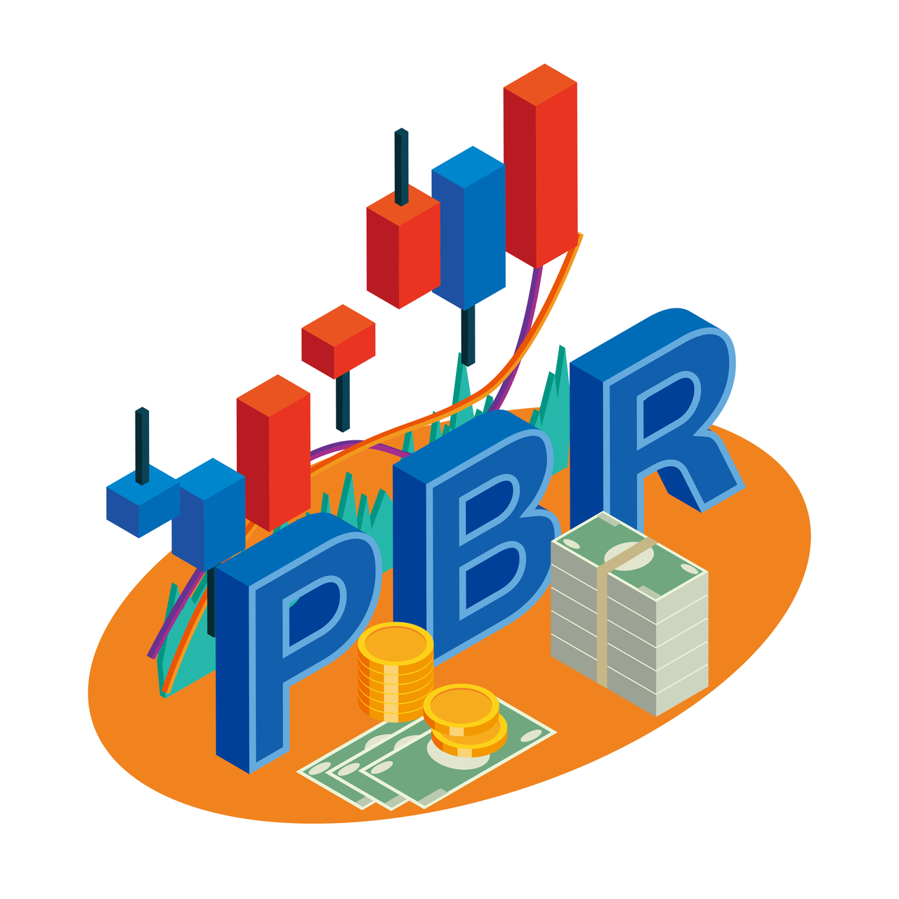 주가순자산비율(PBR)의 캐릭터 일러스트 [게티이미지뱅크]