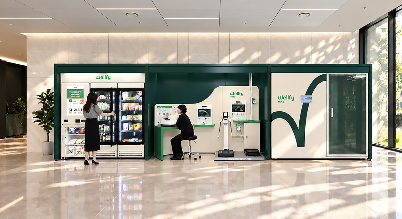 A Wellfy Station installed at Raemian Trinione. [Samsung C&T provided]