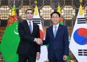 Assembly speaker meets Turkmenistan president, pledges support for mutual cooperation
