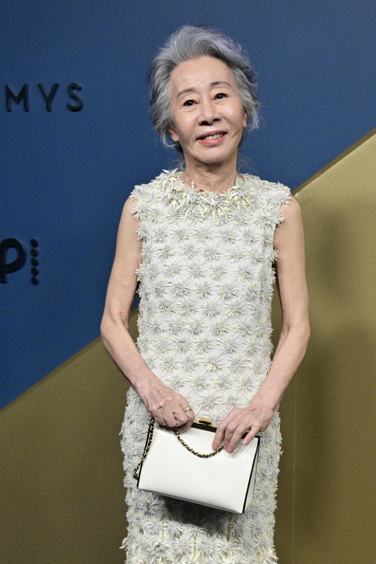 Youn Yuh-jung arrives for the 78th Primetime Emmy Awards in Los Angeles on Monday. (AFP-Yonhap)