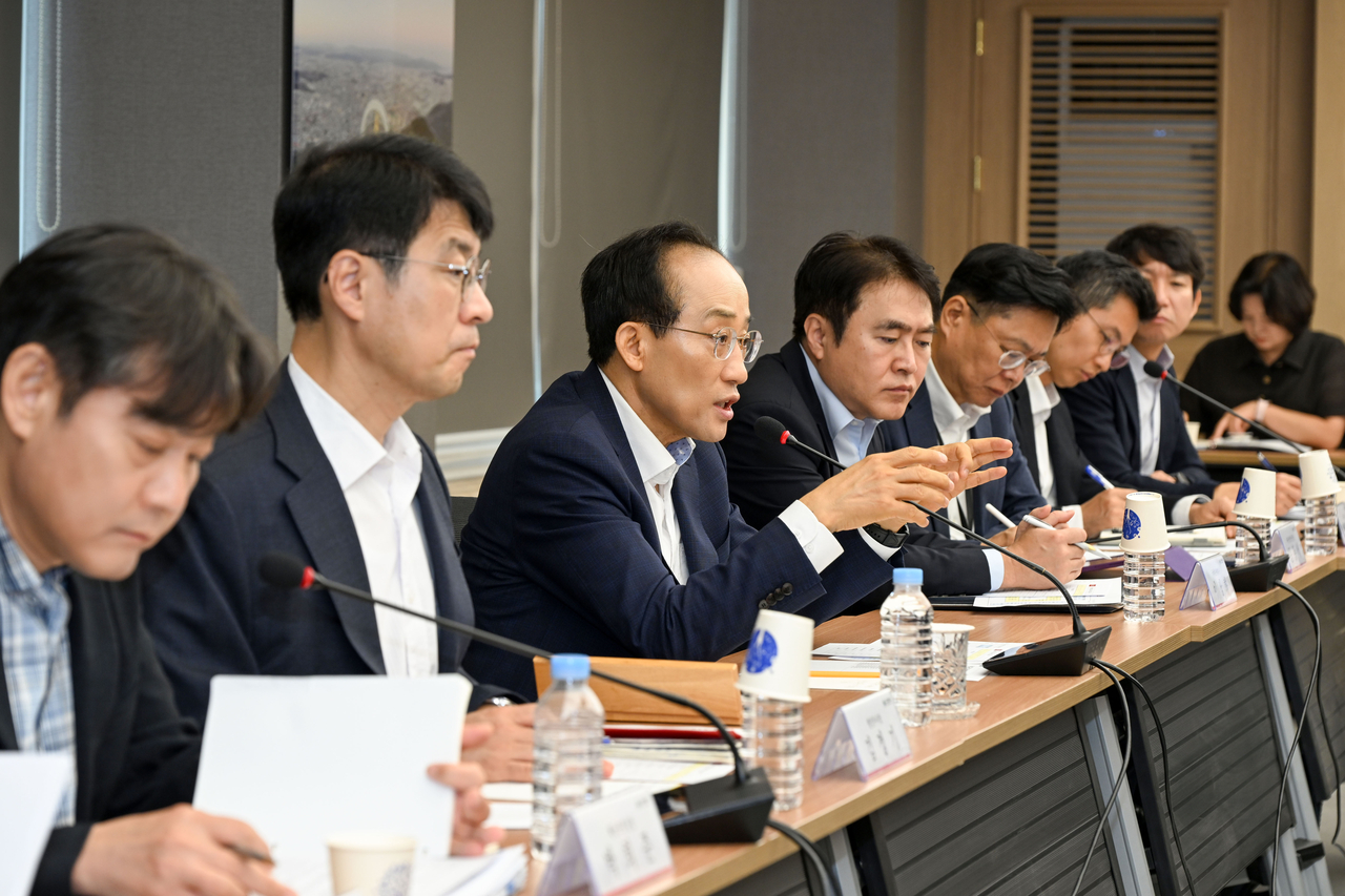 추경호 대구시장이 15일 대구시 간부회의를 열고 있다.[대구시 제공]
