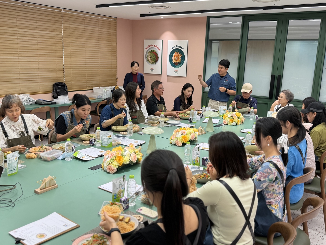 A cooking class in session