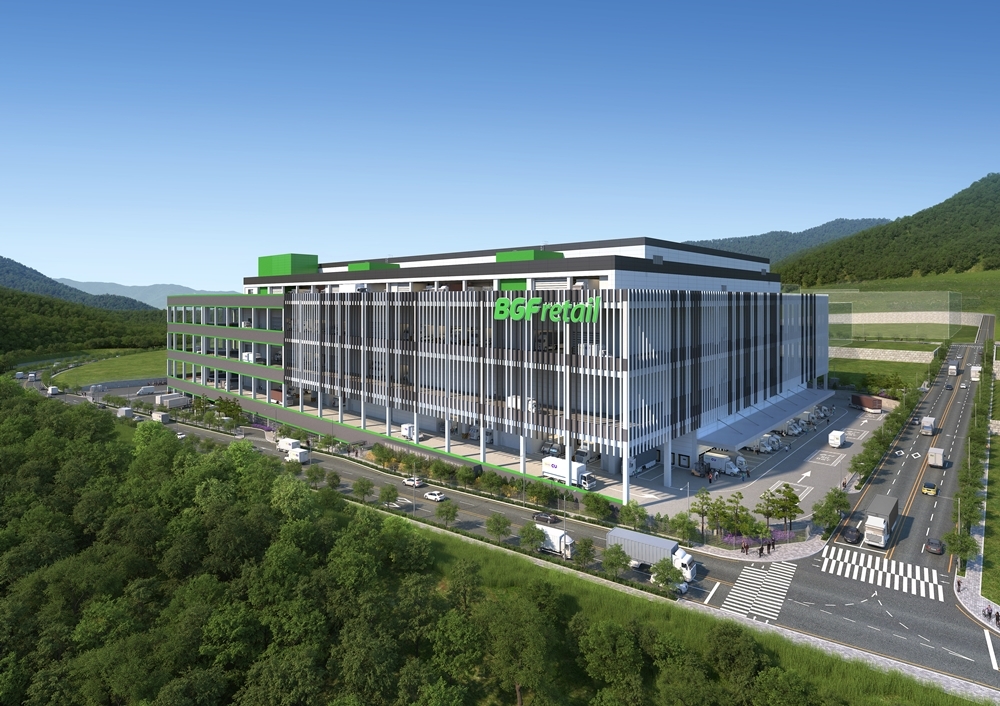 An aerial rendering of BGF Retail's Busan logistics center. [BGF Retail]