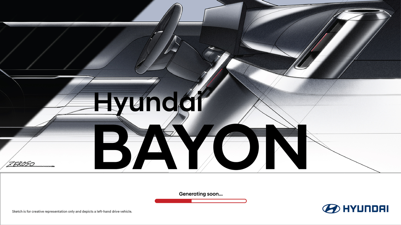A sketch of Hyundai Motor's upcoming SUV Bayon (Hyundai Motor India)