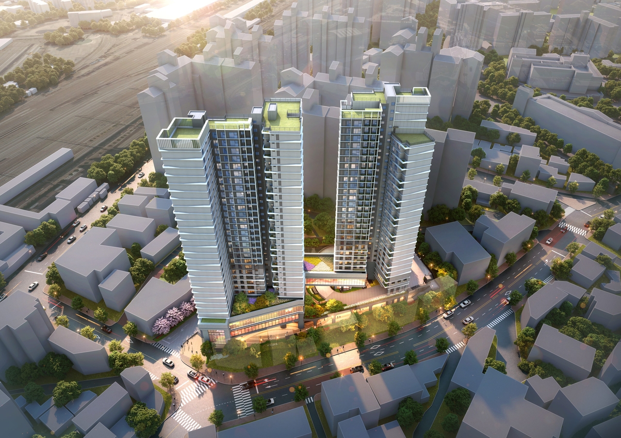 Artist's rendering of the planned long-term jeonse housing complex in Wolgyedong, Nowon-gu