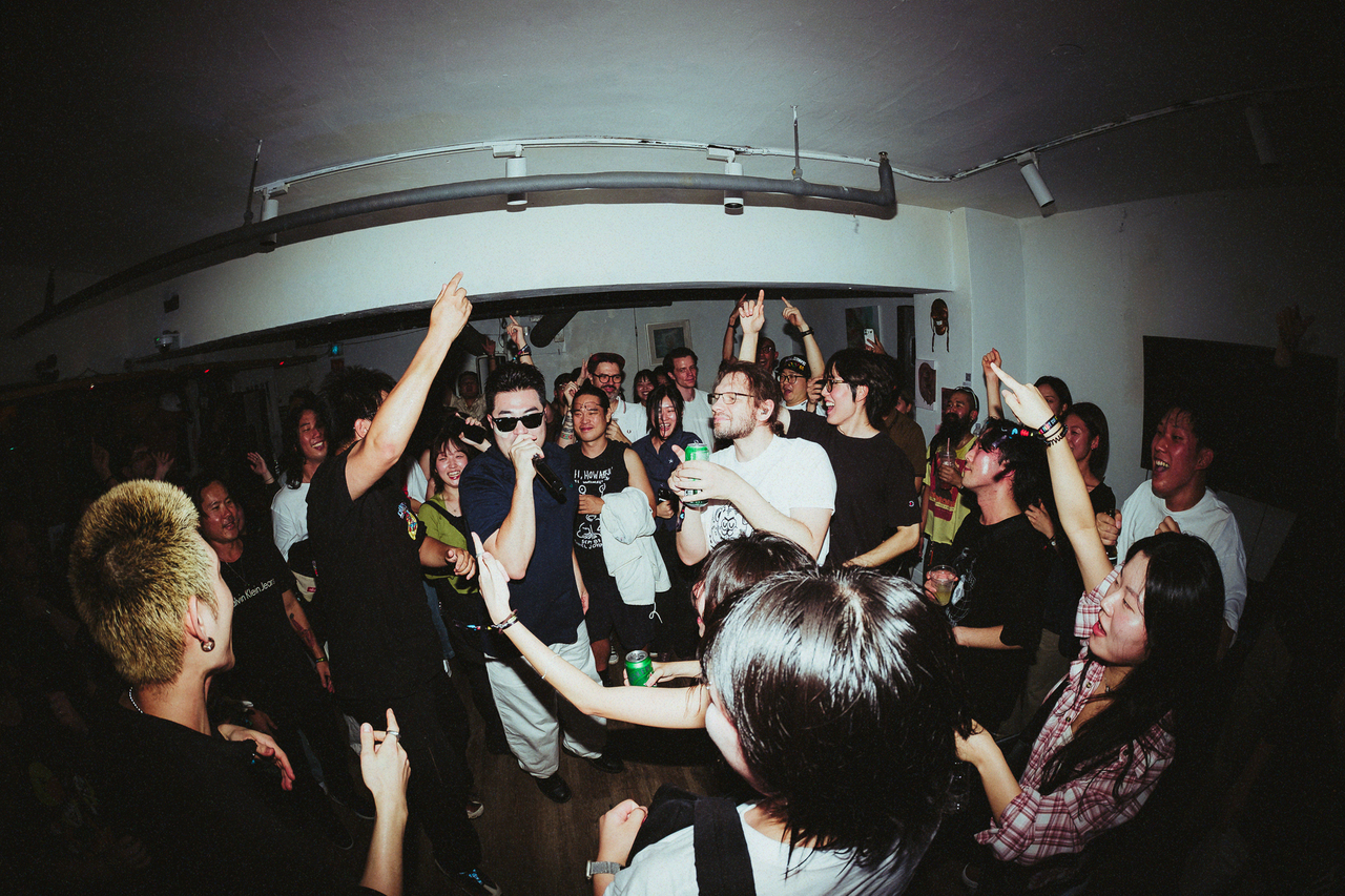 Bulgogi Disco performs at Block Party's opening party in Haebangchon, Yongsan-gu, Seoul, Friday. (Chris Mata)