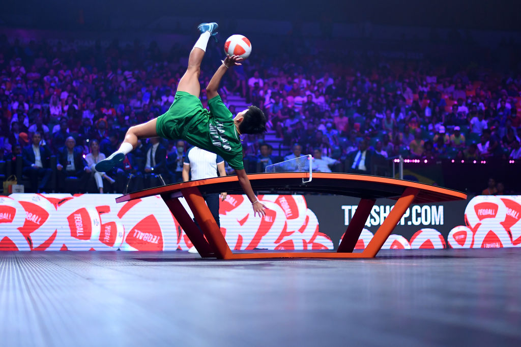A teqball match in action. [Getty Images]