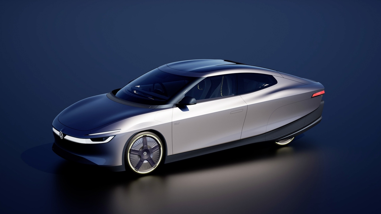 Volkswagen's high-efficiency electric concept car, Mission Efficiency. [Volkswagen]