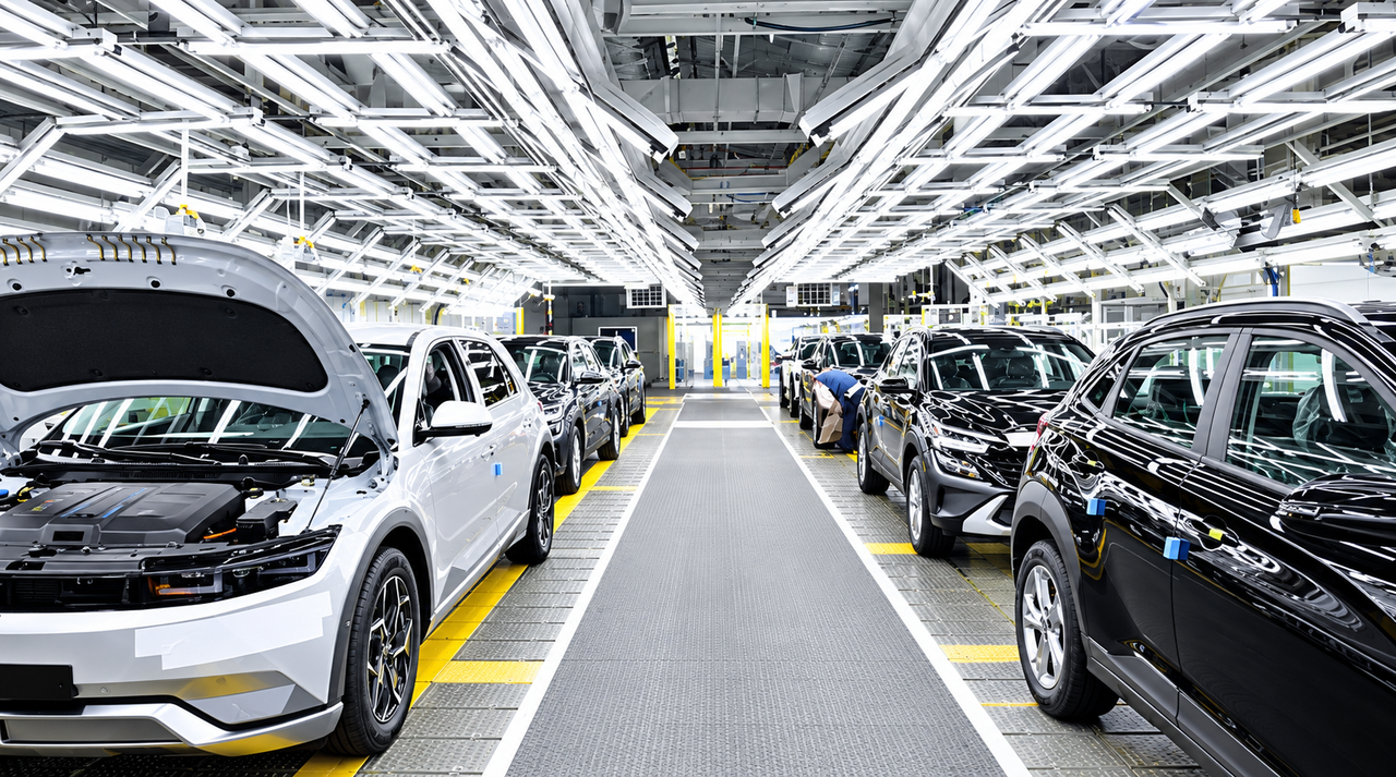 Ulsan provides an additional 30 percent on top of the municipal subsidy for passenger cars produced in the Ulsan region, along with a 300,000 won manufacturer discount. Pictured is the Ioniq 5 production line at Hyundai Motor's Ulsan factory. [Hyundai Motor]