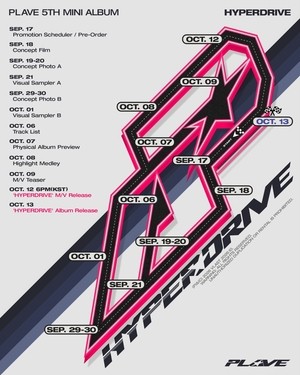 플레이브, 10월 12일 새 미니앨범 ‘하이퍼드라이브’ 발표..예판 시작
