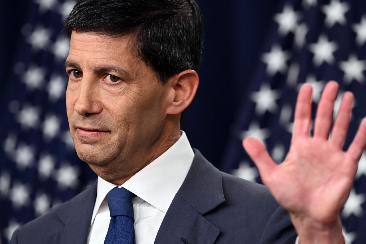 Federal Reserve Chair Kevin Warsh holds a press conference at the Fed's headquarters in Washington on July 29 (local time). The Fed raised its benchmark interest rate by 0.25 percentage point to a target range of 3.75–4.00% at its regular FOMC meeting Wednesday. It was the Fed's first rate increase in more than three years, since July 2023. [AFP]
