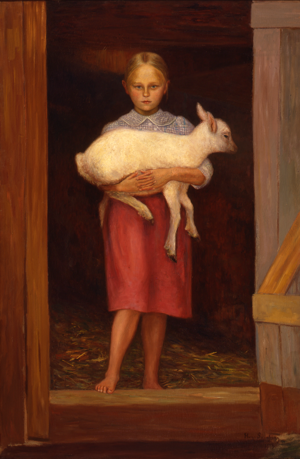 휴고 심베리, 양치기 소녀, 1913, 캔버스에 유채, 166x112cm, 티카노야 미술관 [kuvapankki.vaasa.fi, Museokuva, Public Domain, commons.wikimedia.org]