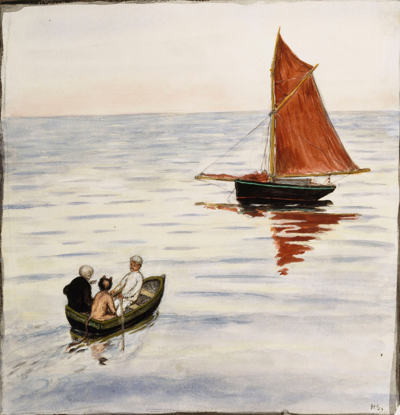 휴고 심베리, 길동무들, 1901, 24.5x23.5cm [kokoelmat.fng.fi, Public Domain, commons.wikimedia.org]