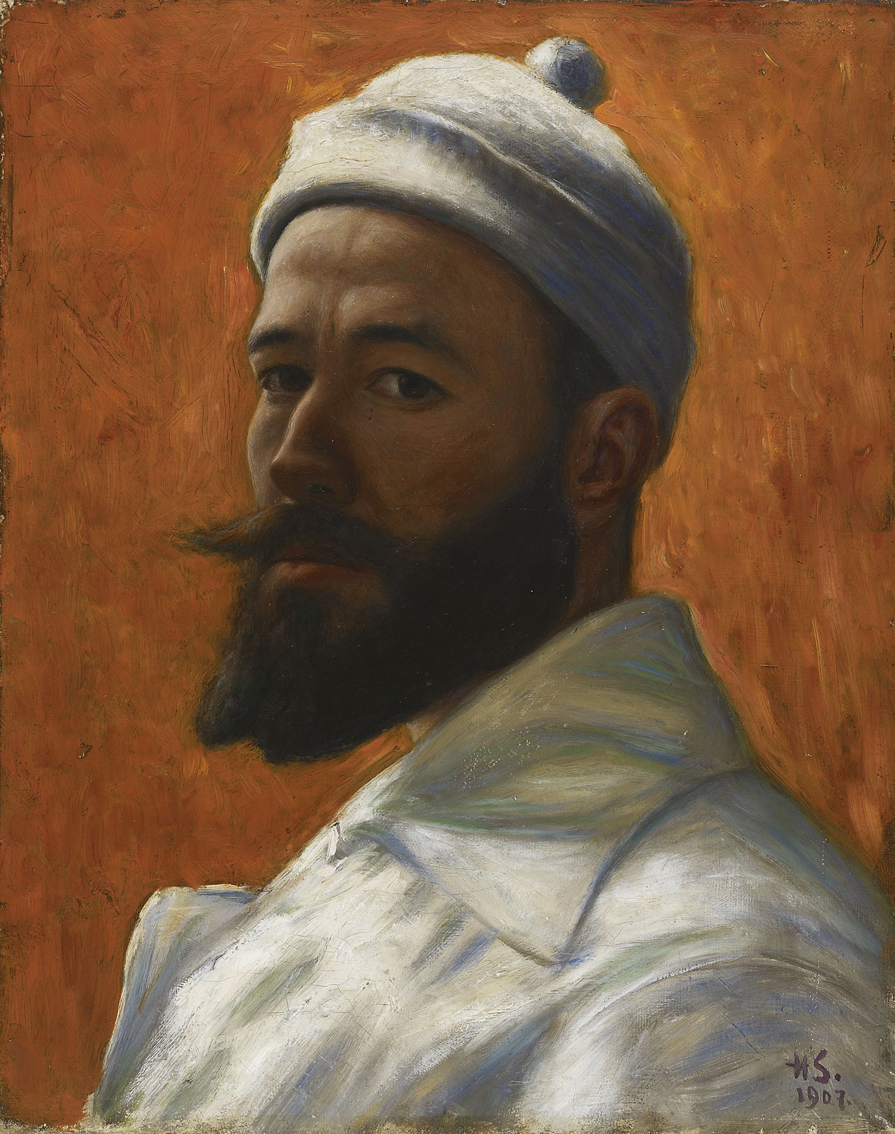 휴고 심베리, 자화상, 1907, 캔버스에 유채, 43.5x35.5cm, 아테네움 미술관 [Central Art Archives, Hannu Pakarinen, Public Domain, commons.wikimedia.org]