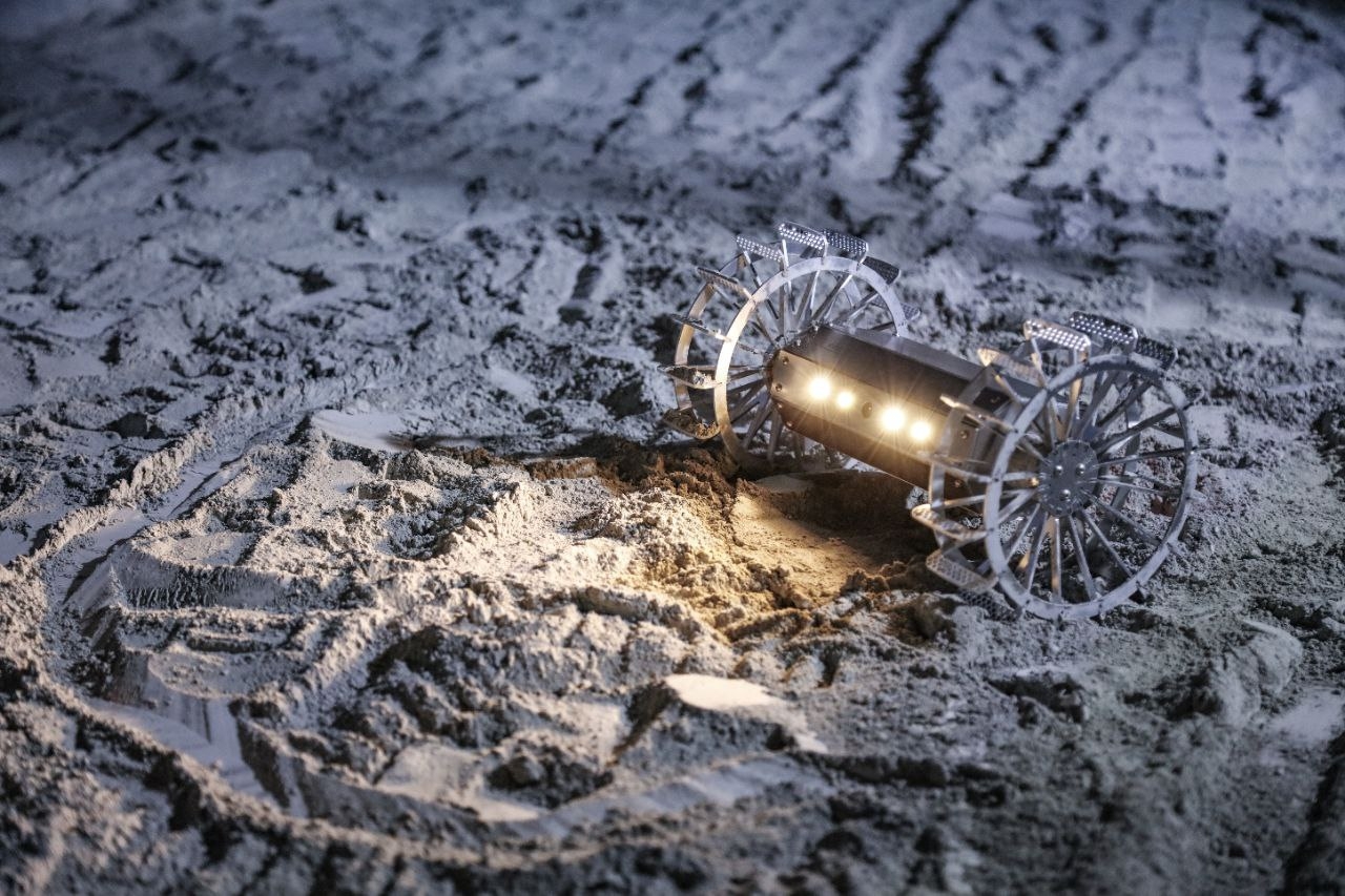 A rendering of the lunar exploration rover being co-developed by KERI and UEL. [Korea Electrotechnology Research Institute]