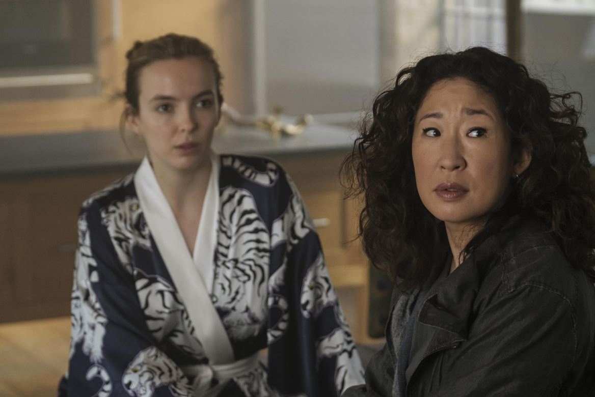"Killing Eve," starring  Jodie Comer (left) and Sandra Oh (AMC Networks)