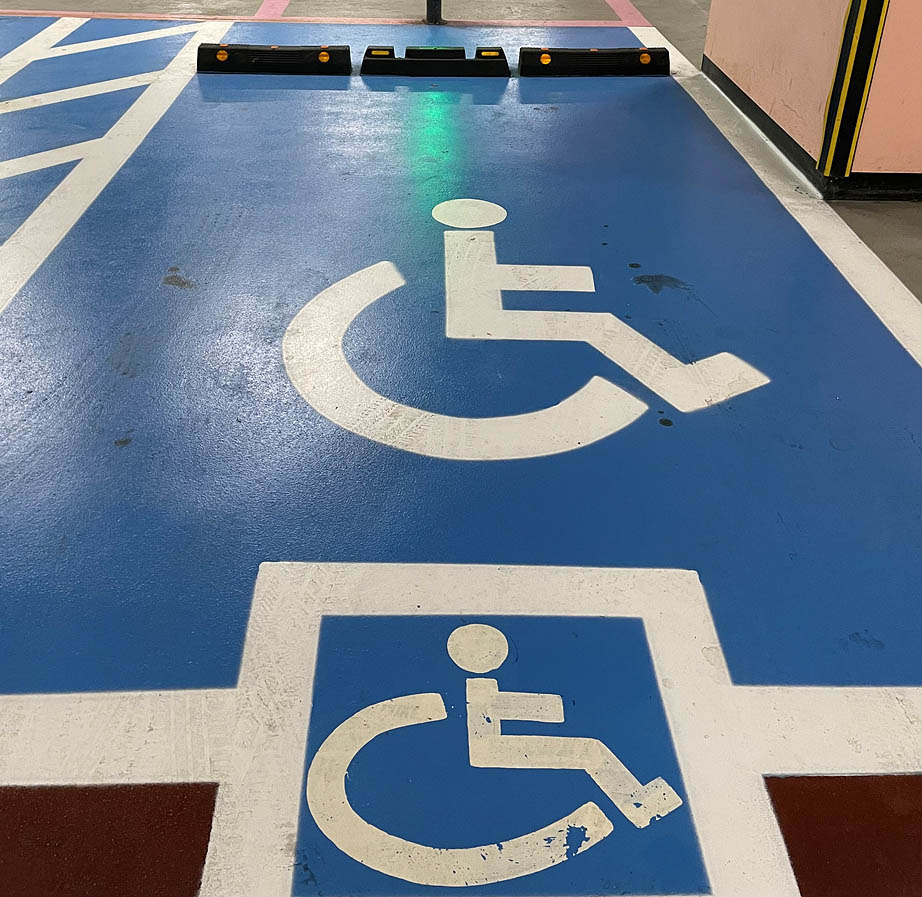 A disabled parking zone. [Herald DB]