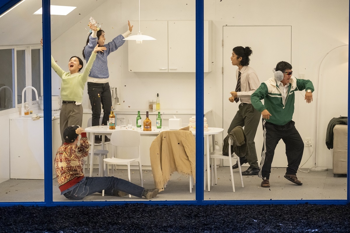 Anton Chekhov’s “The Cherry Orchard,” directed by Simon Stone and starring Jeon Do-yeon and Park Hae-soo, is staged at the Wade Thompson Drill Hall at Park Avenue Armory on Wednesday during a dress rehearsal. (Stephanie Berger)