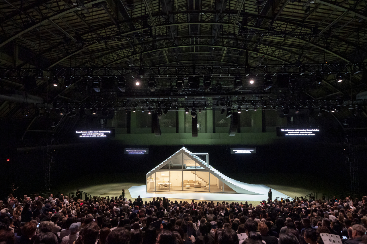 The Park Avenue Armory presents Anton Chekhov’s “The Cherry Orchard” directed by Simon Stone with Jeon Do-yeon and Park Hae-soo, in the Wade Thompson Drill Hall, Park Avenue Armory, during a dress rehearsal on Wednesday. (Stephanie Berger)