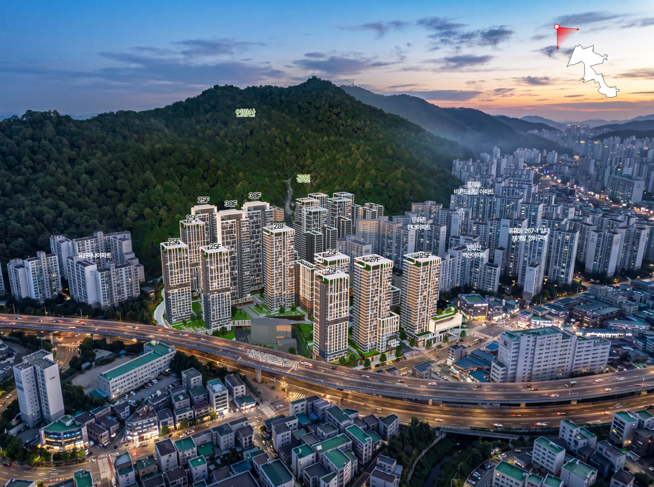 홍제동 9-81 일대 주택정비형 재개발사업 신속통합기획 경관계획. [서울시 제공]