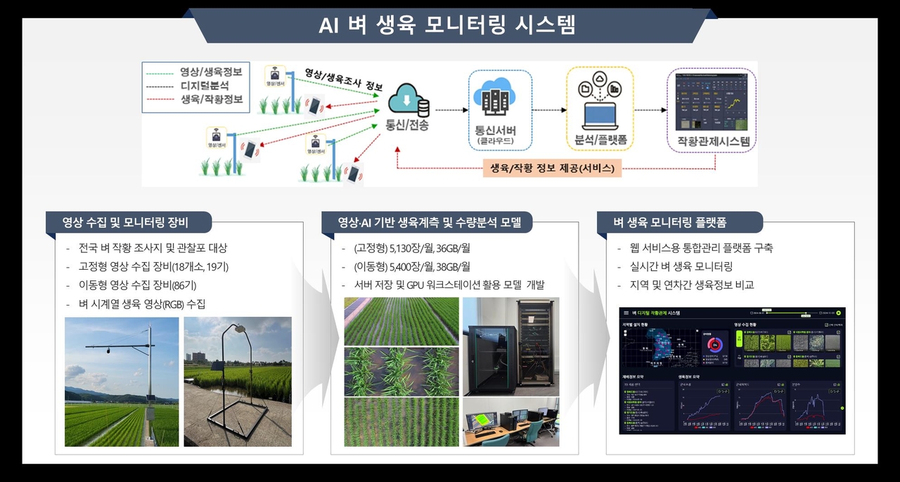 AI 벼 생육 모니터링 시스템 [농촌진흥청 제공]