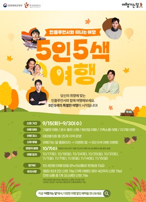풍수 전문가·아이돌과 떠나자…‘5인 5색 취향여행’ 참가자 모집