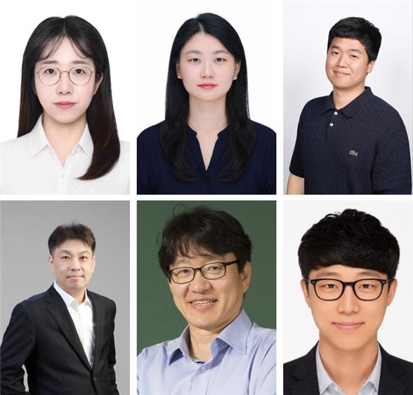 (윗줄 왼쪽부터 시계방향) KAIST 김은지 박사과정생, 정현주  박사과정생, 김진욱 박사과정생, 경북대 이용희 교수, KAIST 정희태, 이진우 교수.[KAIST 제공]