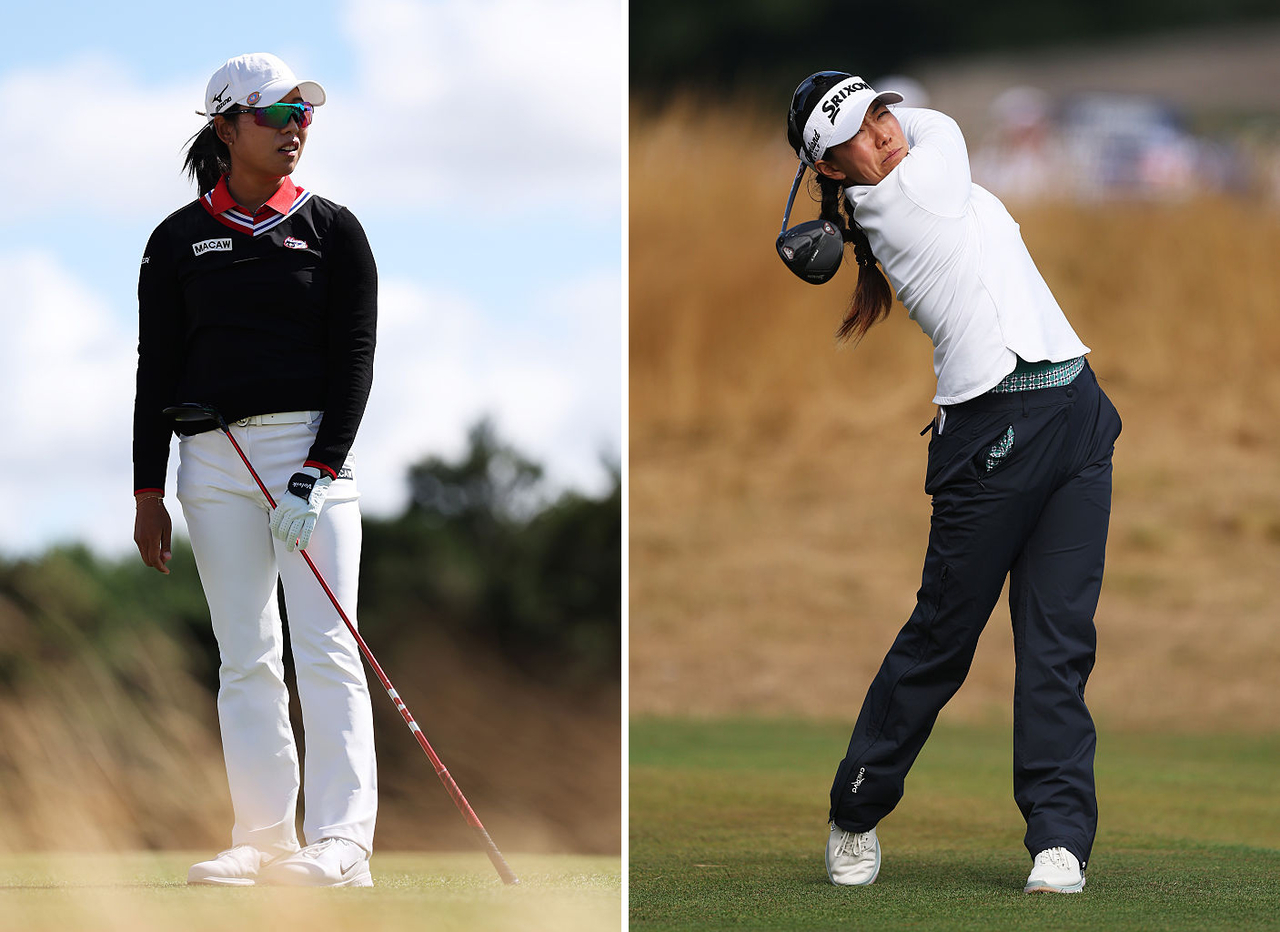 LPGA 아칸소 챔피언십에서 시즌 2승에 각각 도전하는 이미향(왼쪽)과 신지은. [게티이미지]